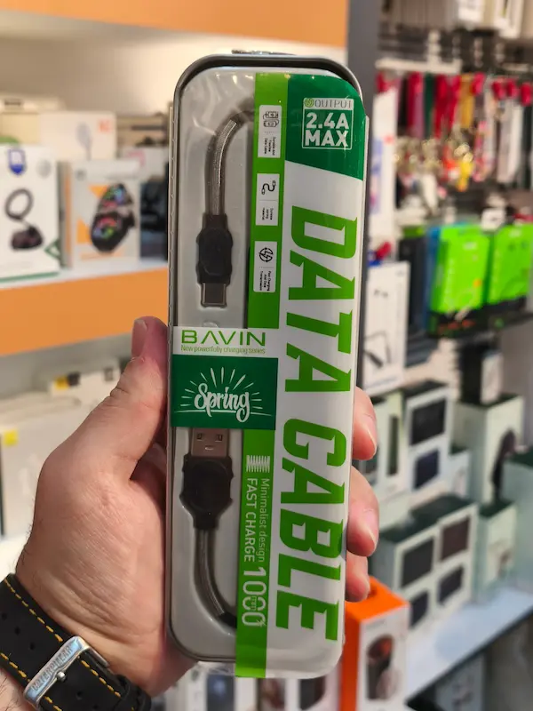کابل Type C باوین Bavin CB-121 USB Cable توان 2.4 آمپر و طول 1 متر