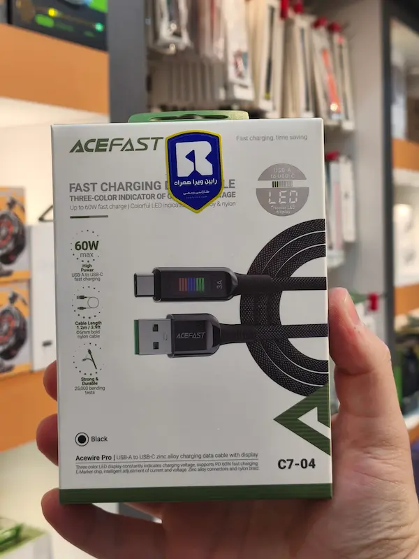 کابل Type-C ایس فست ACEFAST C7-04 طول 1.2 متر توان 60 وات