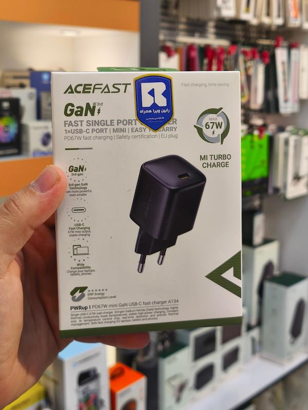 شارژر دیواری ایس فست ACEFAST A134 PD67W GaN Fast Charger توان 67 وات
