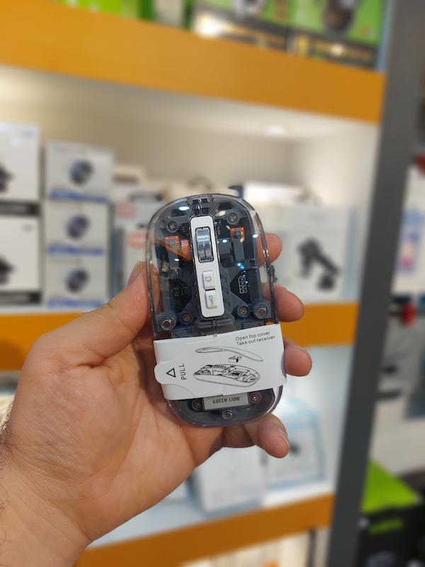 موس گرین لاین مدل Transparent بی سیم Mouse Green Lion Transparent Wireless