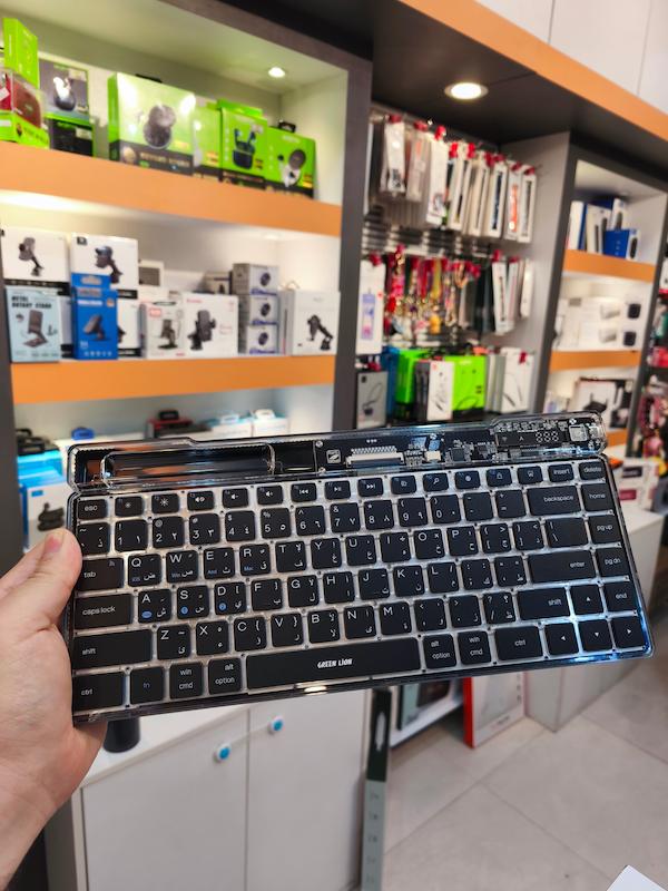 کیبورد بی‌سیم گرین لاین مدل Green Lion Transparent Keyboard Scissor Foot Structure