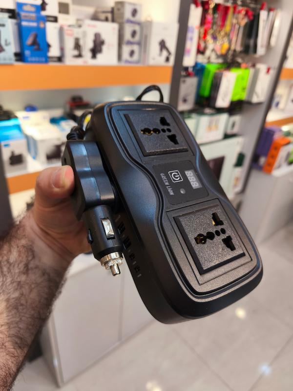 اینورتر فندکی خودرو گرین لاین مدل GC-233 توان 200 وات