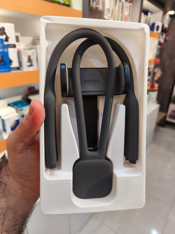 هولدر گردنی مگنتی سیلیکونی موبایل پرودو Porodo Smartphone Neck Mount PD-NKSMS-BK