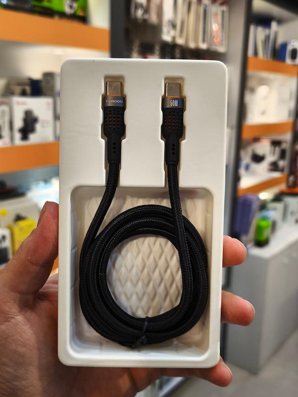 کابل دو سر تایپ سی پورودو Porodo Aluminum Braided USB-C to USB-C Cable 1.2m 60W