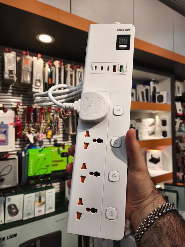 چندراهی و محافظ برق 3500W گرین لاین مدل GREEN LION SOCKET GS-800 2M