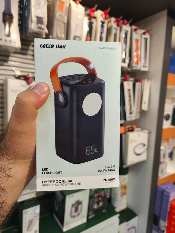 پاوربانک گرین مدل Hyper Core 40 ظرفیت ۴۰۰۰۰ میلی‌آمپر توان ۶۵ وات