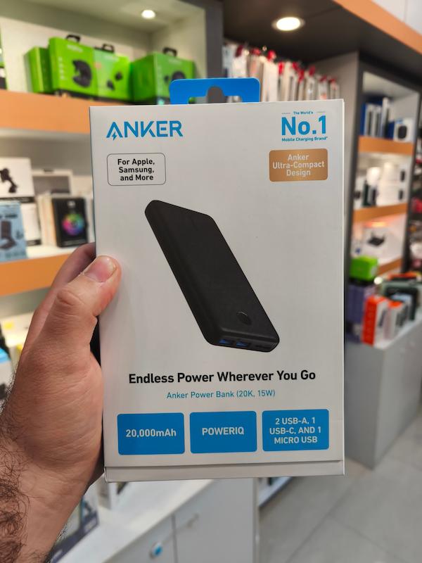 پاوربانک انکر A1268 ظرفیت 20000 میلی آمپر ساعت