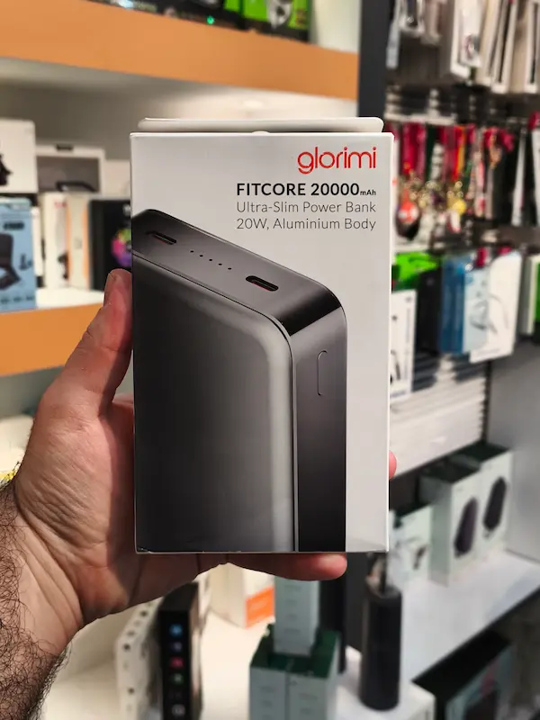 پاوربانک شیائومی گلوریمی مدل FitCore ظرفیت 20000 میلی آمپر ساعت