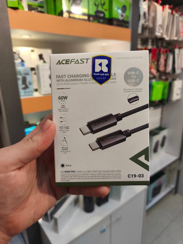 کابل Type-C به Type-C ایس فست ACEFAST C19-03 طول 1.2 متر توان 60 وات