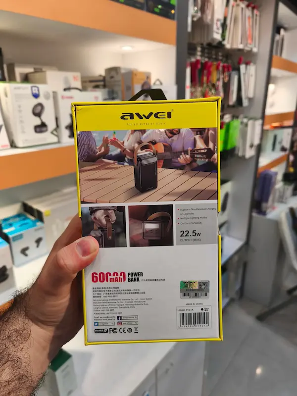 پاوربانک 60000 اوی Awei P101K توان 22.5 وات