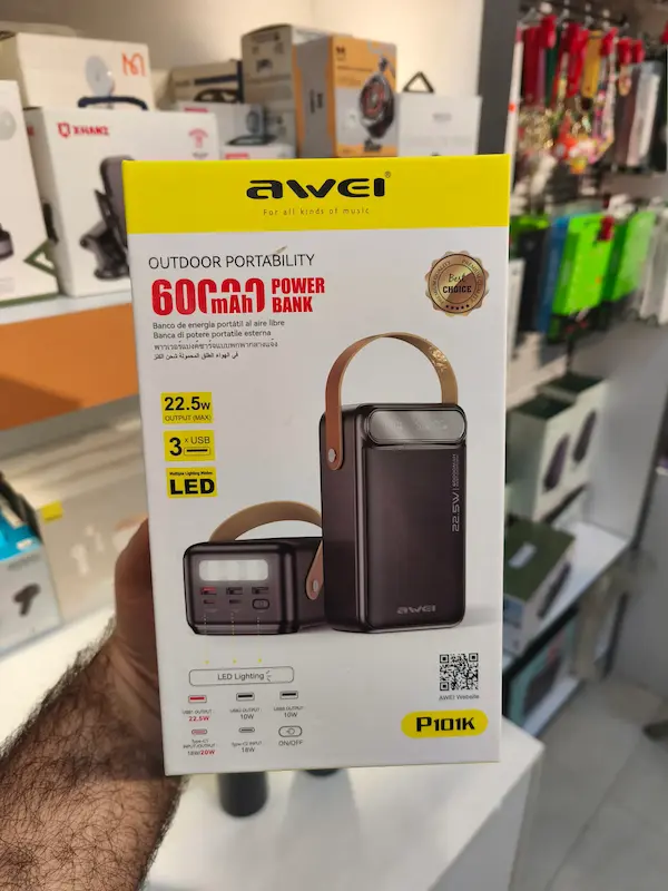 پاوربانک 60000 اوی Awei P101K توان 22.5 وات
