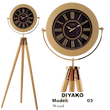 ساعت ایستاده ۳ پایه چوبی برند دیاکو