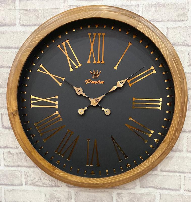ساعت دیواری چوبی برند پاشا