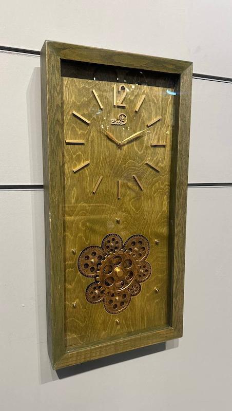 ساعت دیواری چوبی چرخ دنده دار برند بتیس