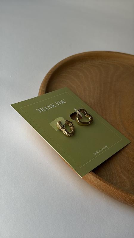 گوشواره قلبی نگینی