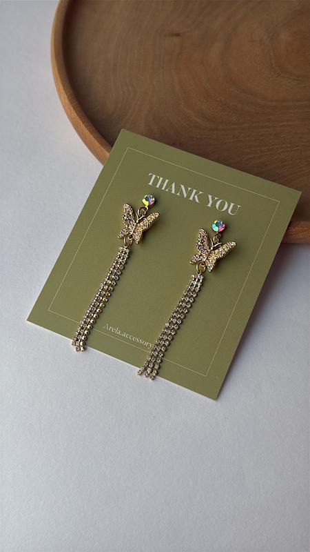 گوشواره فول نگین پروانه