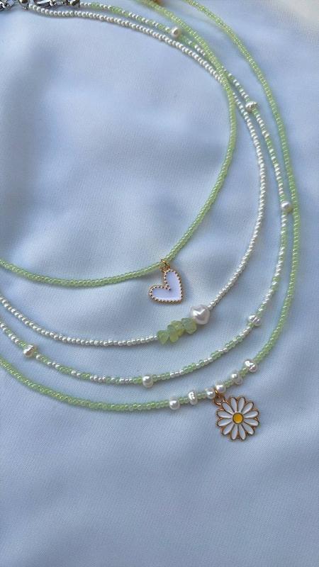 گردنبند سبز منجوقی