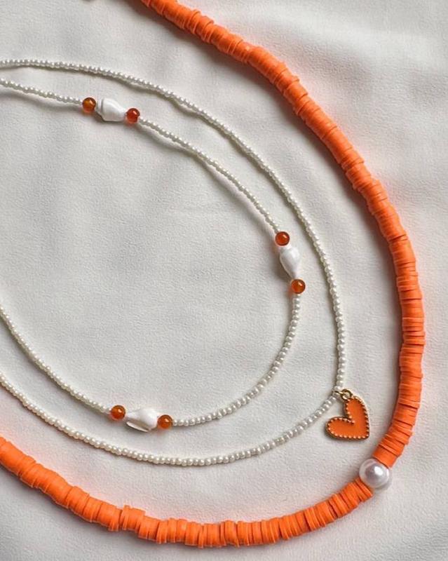 ست گردنبند نارنجی