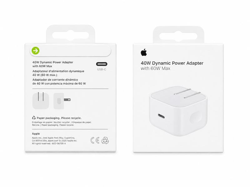 شارژر دیواری اپل 40 وات مدل Dynamic Power Adapter - اورجینال