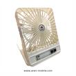 پنکه شارژی قابل حمل با چراغ و پنل خورشیدی JR8006T