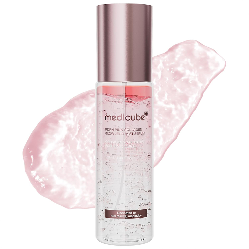 میست ژلی جوانساز و ضدچروک PDRN و کلاژن مدی کیوب medicube pink collagen glow jelly mist serum