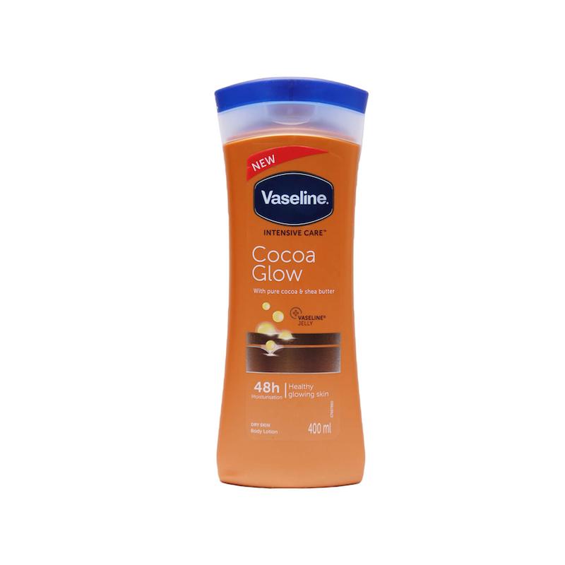لوسیون بدن کره کاکائو و شی باتر وازلین مرطوب کننده 48 ساعته Vaseline Body Lotion Cocoa Butter