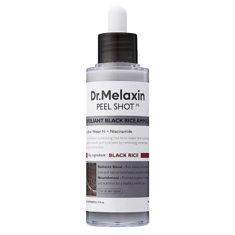 پیلینگ شات برنج سیاه دکتر ملاکسین Dr.Melaxin Peel Shot Glow Black Rice Peeling