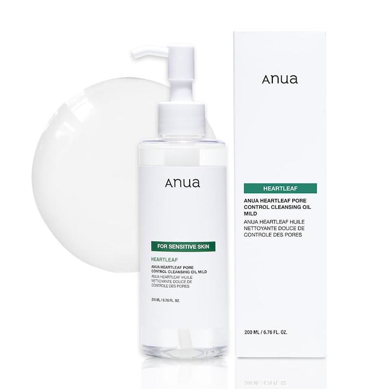 شوینده روغنی کنترل منافذ آنوا مخصوص پوست حساس Anua Heartleaf Pore Control Cleansing Oil Mild