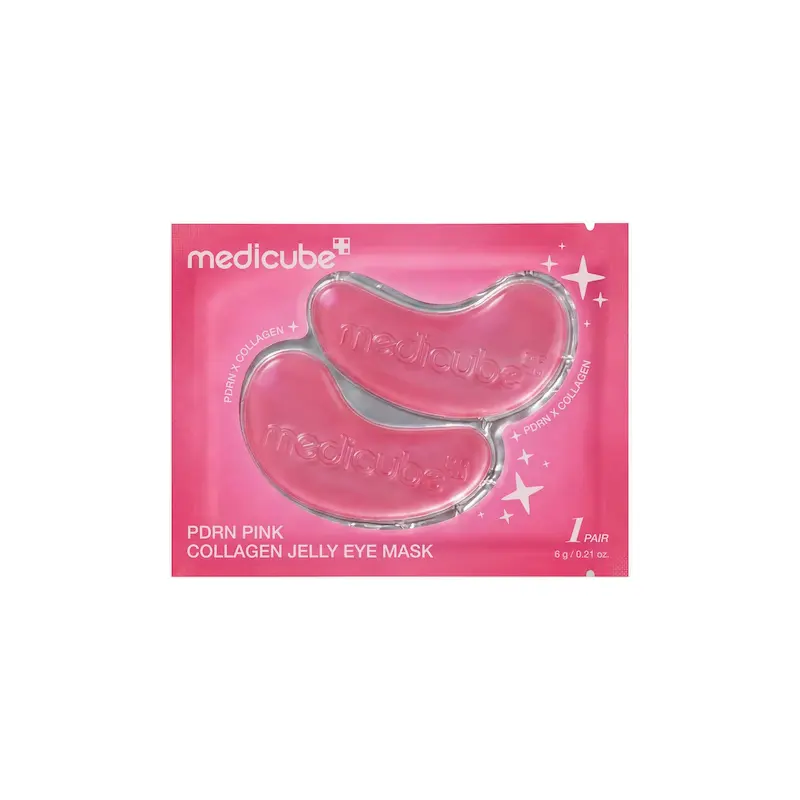 پچ دور چشم کلاژن و PDRN صورتی مدی‌کیوب جوانساز احیا و آبرسان Medicube PDRN Pink Collagen Jelly Eye Mask