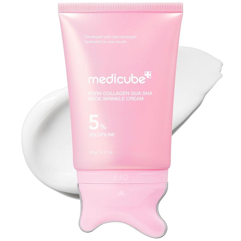 گواشا ضدچروک و سفت‌کننده گردن PDRN مدی کیوب Medicube PDRN Collagen Gua Sha Neck Wrinkle Cream