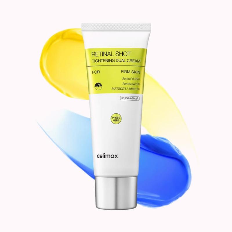 کرم دوگانه رتینال شات سلیمکس ضدچروک، سفت‌کننده و جوانساز پوست Celimax The Vita-A Retinal Shot Tightening Dual Cream