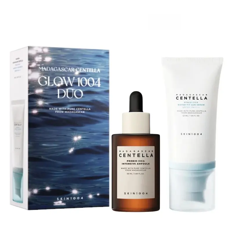 پک ضدافتاب و سرم پروبیوسیکا اسکین 1004 SKIN1004 Madagascar Centella GLOW 1004 DUO