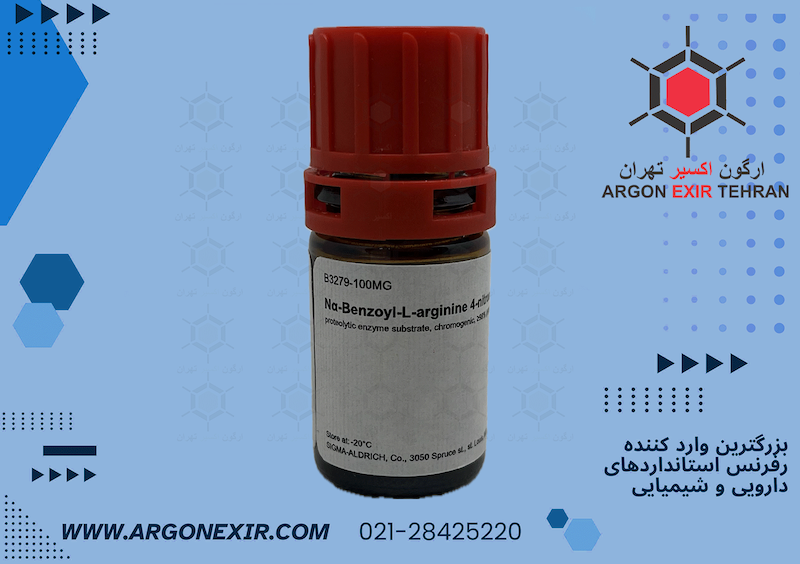 هیدروکلراید Nα-بنزوئیل-L-آرژنین ۴-نیتروانیلید Nα-Benzoyl-L-arginine 4-nitroanilide hydrochloride B3279