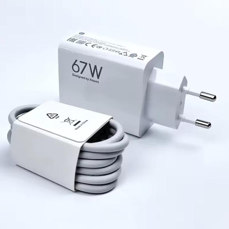 شارژر کامل باکابل67وات رو کارتنی شیائومی ۱۰۰٪اصلی