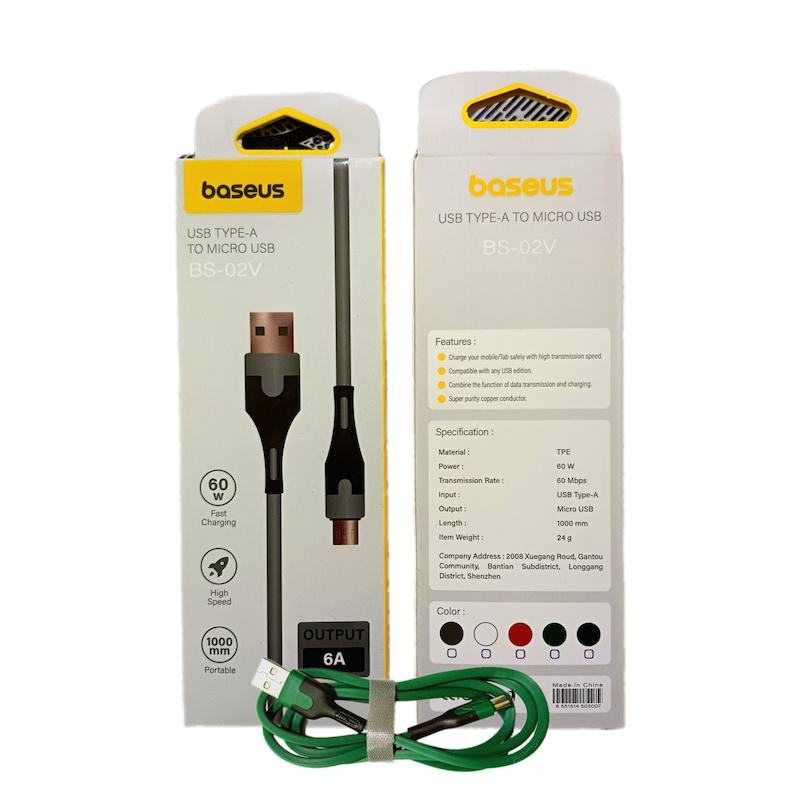 کابل شارژ میکرو بیسوس (اصلی)یکسال گارانتی 