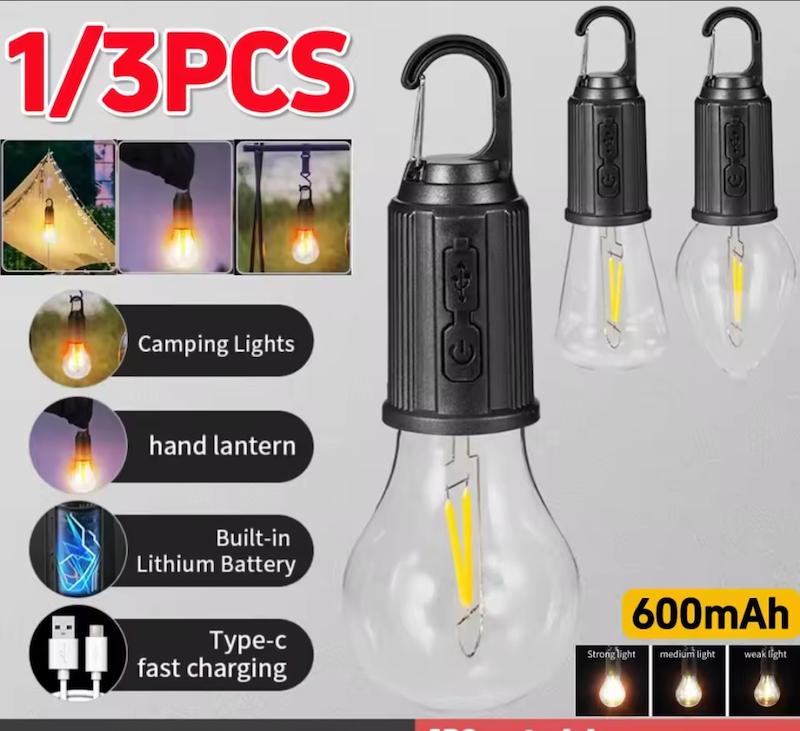 لامپ شارژی کمپینگ فیلامنتی (فوق کم مصرف) 