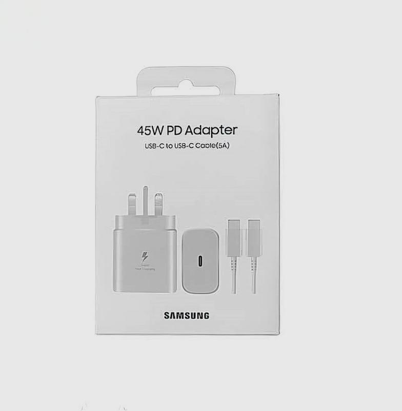 شارژر45w سامسونگ به همراه کابل TA845(NFC ساخت ویتنام) باگارانتی ۱۲ماهه و ارسال رایگان 