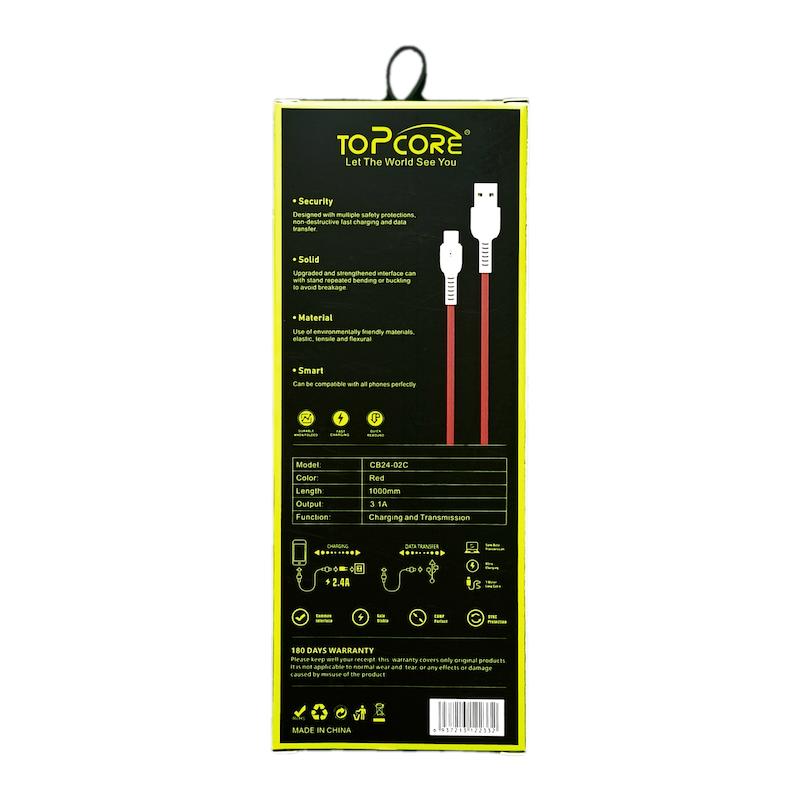 کابل شارژ تایپ سیTop coreمدل Cb24_02c