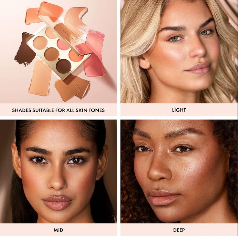 Iconic London Multi-Use Cream Blush, Bronze & Highlight Palette