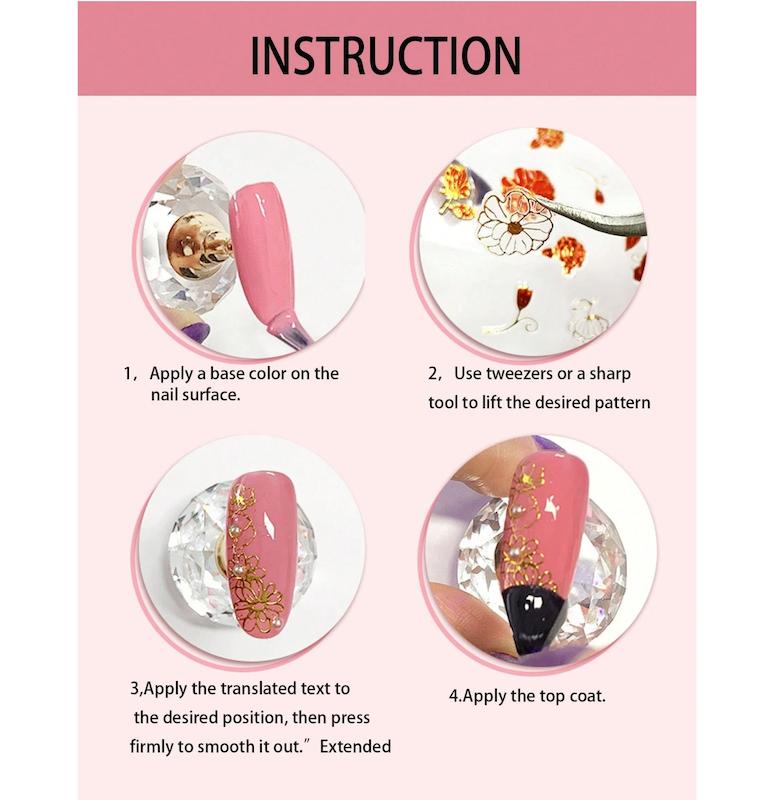 1pcs Waterproof Self-Adhesive Red Lips Nail Stickers