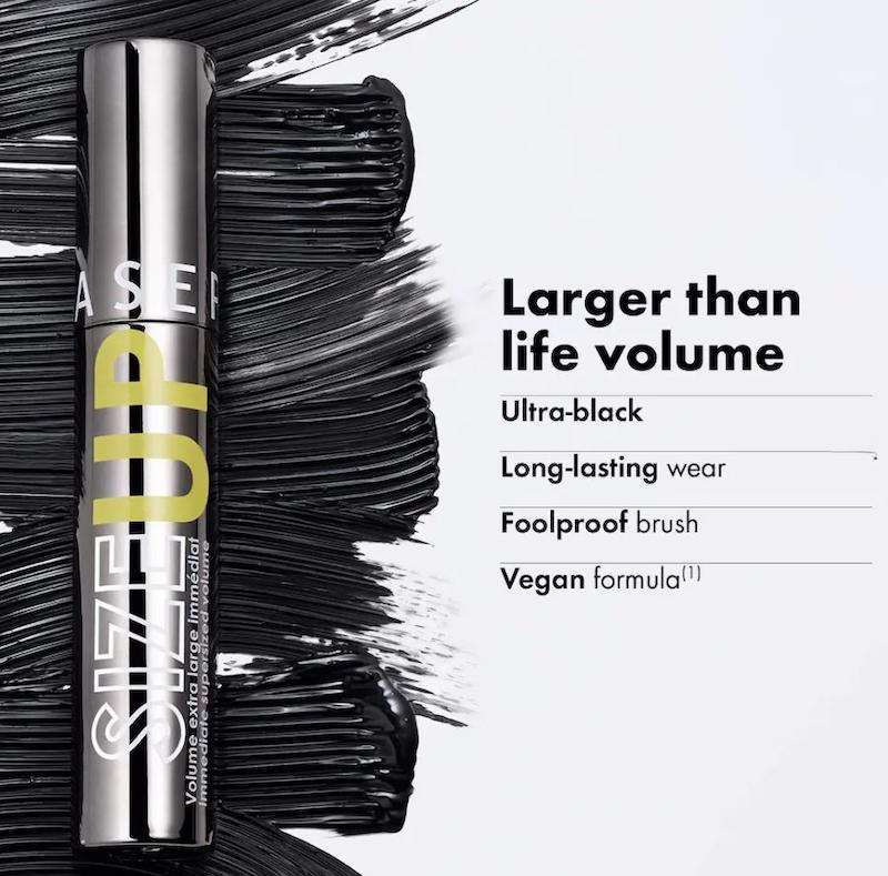ریمل حجم‌دهنده، ریمل سفورا، Sephora Size Up Mascara، ریمل مشکی پررنگ، ریمل وگان، ریمل بدون تست حیوانی، بهترین ریمل برای حجم‌دهی، ریمل با ماندگاری بالا، ریمل بدون پارابن، ریمل تمیز، Clean mascara، ریمل برای چشم حساس، ریمل مناسب لنز