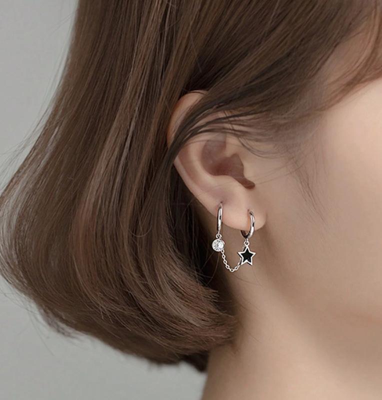 وشواره استایل مدرن، گوشواره طراحی خاص، گوشواره مناسب مهمانی، گوشواره مجلسی دخترانه، گوشواره فانتزی زنجیر دار