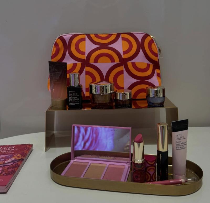 Estee Lauder Floral Makeup Bag