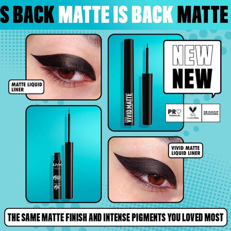 خط چشم مایع نیکس مدل  NYX VIVID MATE 