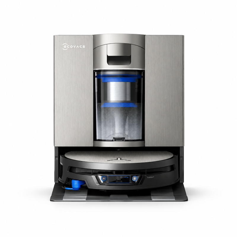 نمای روبروی جاروبرقی رباتیک Ecovacs Deebot X12 S Cyclone؛ پرچم‌دار هوشمند نسل جدید