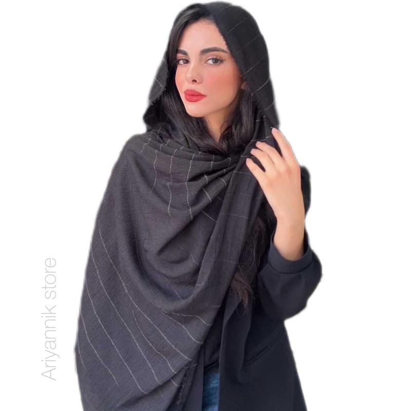شال برشکا زنانه مشکی  