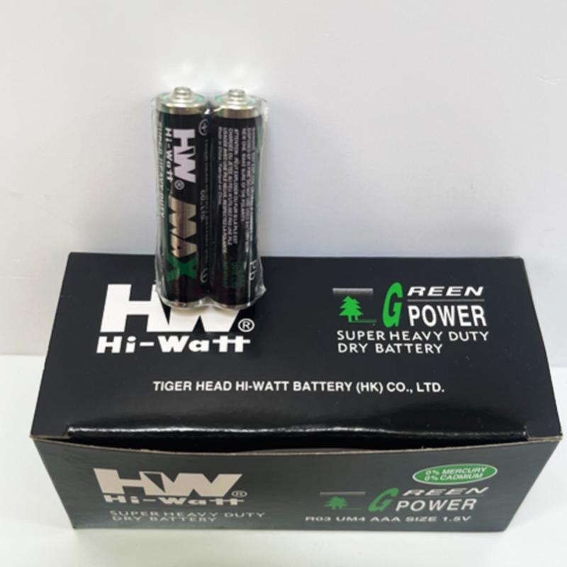 باتری نیم قلمی های-وات (Hi-Watt) مدل Green Power – بسته ۴ عددی