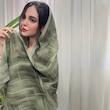 شال برشکا طرح دار منگوله دار