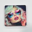 کش گیسو بافت دخترانه همراه آینه چوبی فانتزی