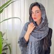 شال برشکا راه راه برجسته شکوفه 